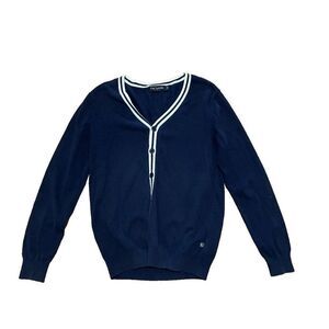 Guy Laroche Paris Knitted Cardigan Dark Blue Women’s Size M
